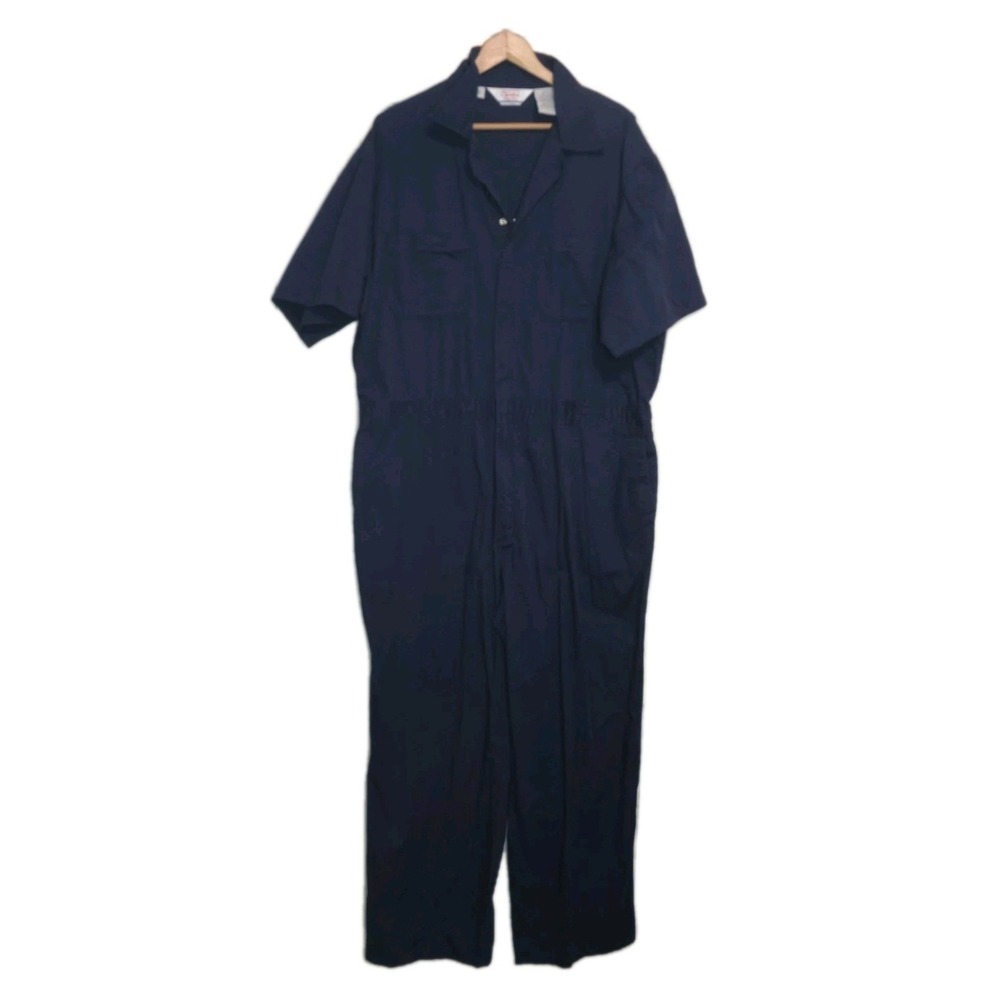 Walls Master Made Coveralls Men's 40 Tall Navy Blue Workwear Long Sleeve